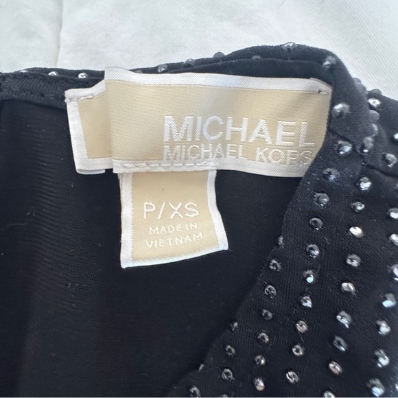 Michael Kors Metallic Silver Dot Mini Dress Petite XS Fits up to Small - Picture 7 of 10